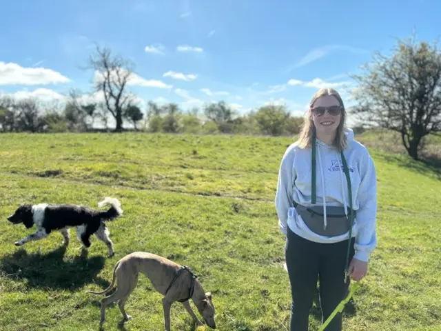 Dog Walker out Dog Walking